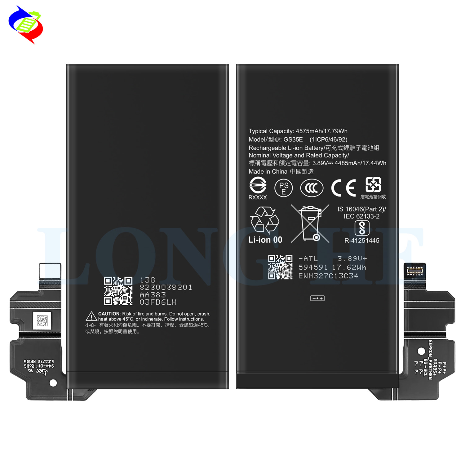 4575mAh 3.89V RECHARGABLE Battery GS35E for Google Pixel 8 Rechargeable Replacement