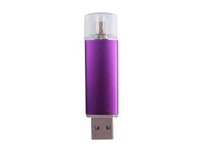 China 128g Purple Otg Usb Flash Drive With Color Printing Logo For Moblie Phone factory
