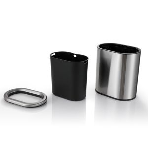 12L Rustproof Stainless Steel Bathroom Trash Can