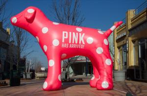 China Inflatable advertising pink dog for sale factory