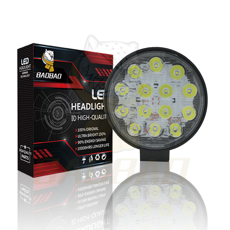 42W 4 Inch 14 LED Round Style Off Road Automotive LED Work Light
