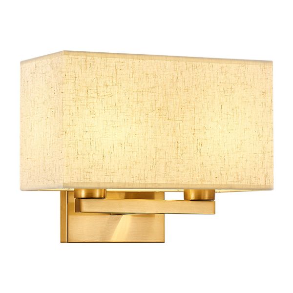 USB Wall Lights with Switch Rectangle White Yellow Fabric mirror front light(WH-MR-95)