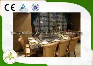 China Custom Teppanyaki Hibachi Grill Equipment 8 Seats Built In Electrostatic Fume Purifier factory