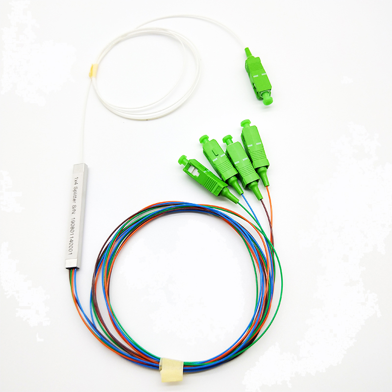 Sc To Apc Ftth Mini Fiber Cable Splitter 1x4 Optical Plc Splitter