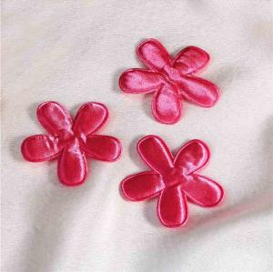 China 50 mm Small Applique Crafts eco - friendly Colorful Satin fabric Material factory