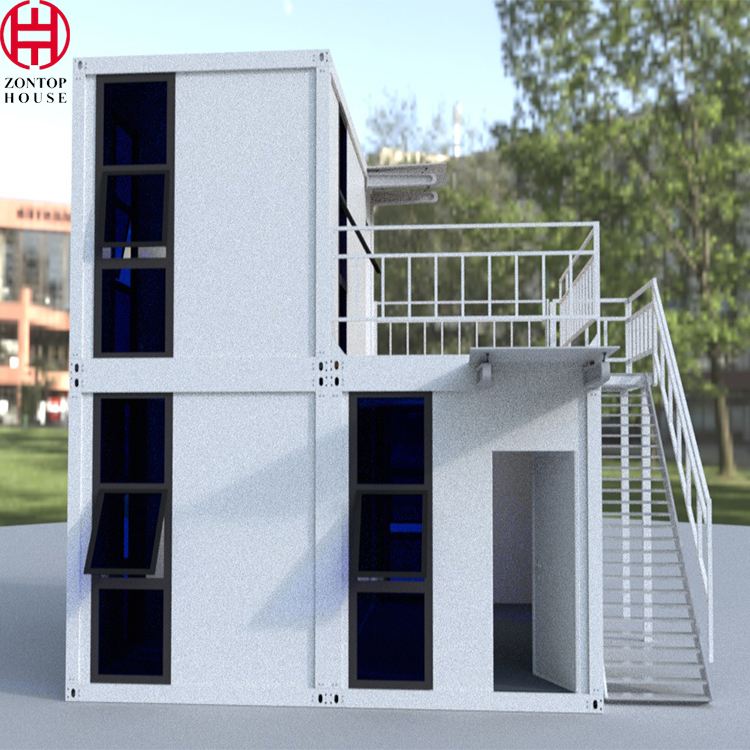 Zontop China Modern Small Ready Modular Quick Concrete Hurricane Proof Two Story Resort Cheap Homes Container Prefab H
