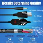 Amostra Grtis G9000 PRO Wired Gaming Headset with LED Light Microphone 40mm