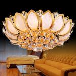 Lotus Flower unique crystal ceiling light for sitting room Bedroom Decorative