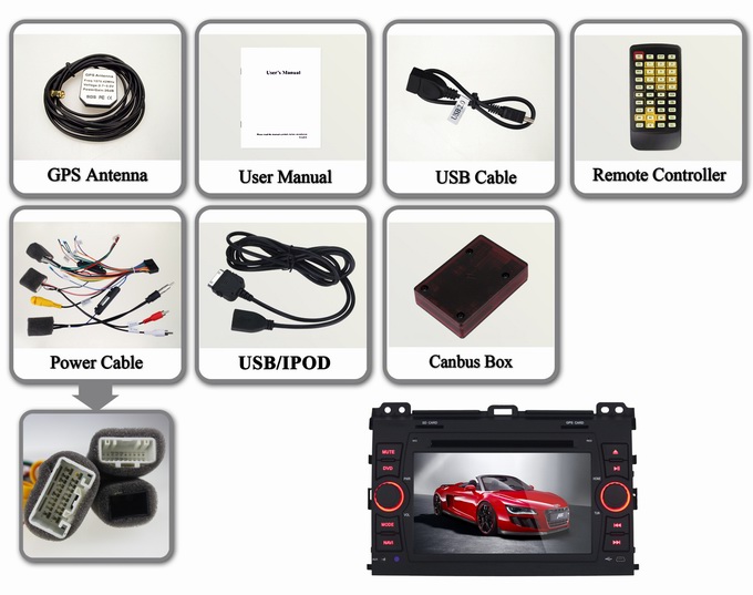 Ouchuangbo Auto DVD Stereo Player for Toyota Prado 2008-2011 Android 4.2 System iPod USB Wifi OCB-8626B