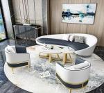 Hotel Restaurant Modern Curved Sectional Sofa Custom