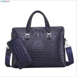 End Crocodile Embossed Genuine Leather Business Handbags Briefcase Laptop Bag