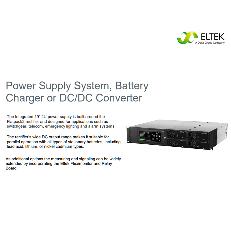 Eltek Rectifier Flatpack2 19inch 2U DC Power Supply System Embedded Integrated