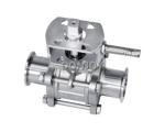 3 pcs Non retention Sanitary Ball Valve disasembly full port , SS316L , 2 INCH