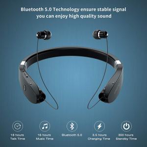 China Neckband Earphone Wireless Bluetooth Headphone , Handsfree Phone Headset 20 - 20000Hz factory