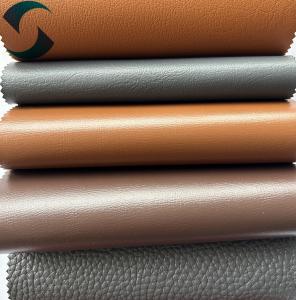 China 100% Polyester brushed PVC Leather Fabric 1.10mm 25-50M/Roll Anti-Mildew factory