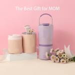 Custom Double Section Vacuum Travel Mug 2in1 Coffee Tumbler 13 Ounces