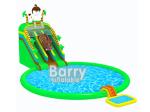 Cartoon Jurassic Inflatable Water Park Jungle Inflatable Aqua Park CE Certificat