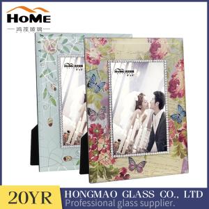 China Rectangle Standing Glass Wedding Photo Frames Vintage Style Wear Resistance factory
