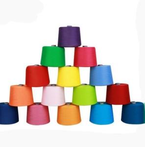 China Dyed 100% Polyester Ring Spun Yarn For Sewing Thread 40/2, 40/3 factory