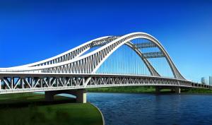 China Q235B Q345B Steel Structure Bridge Steel Foot Bridge For Truck factory