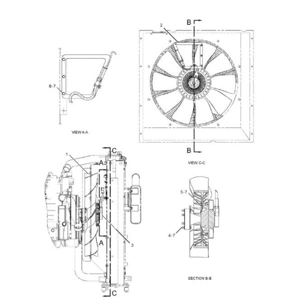324-0123 281-3588 DRIVE AS-FAN (FLUID CLUTCH) Applied To E320D 320D Excavator Parts