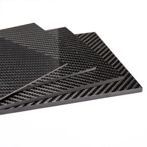 China Epoxy Resins 100% 3K Glossy Surface Carbon Fiber Plate Wide Application factory