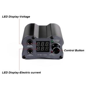 China Aluminum Digital Tattoo Power Supply P189 Tattoo Pen Battery LED Display Black factory