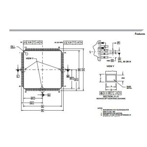 Integrated Circuit Chip microcontroller unit (MCU) MC9S12B128CPVE  MOTOROLA QFP