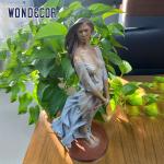 Modern Small Indoor Gauze Skirt Beauty Bronze Sculpture Desktop Ornament