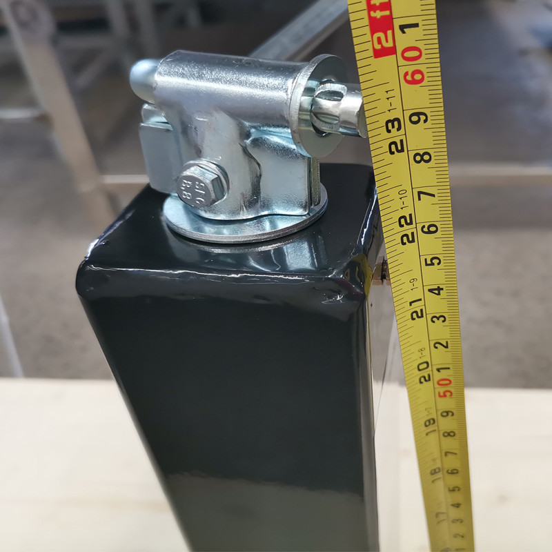 Square Tube Trailer Stabilizer With Footplate 7000lbs Capacity Topwind 15+12 Inches Lift