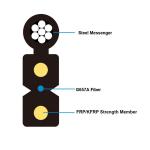 1km Outdoor Fiber Optic Cable Drop FTTB Steel Wire 12 Conductors