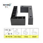 KR-P0198 Corner L Shaped Furniture Legs 60mm Height For Sofa Frame Reduce