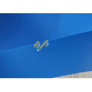 Antibacterial Rice Grain Pattern Conveyor PU Belt Blue Color For Food Industry