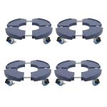 Round Shape Size Adjustable Lockable Moving Plant Stands With Wheels Factory