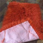 Real Mongolian fur fabric 15cm long hair Mongolian lambskin curly sheep skin