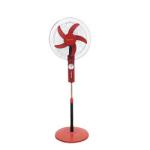 12V DC 16 Inch Solar Rechargeable Standing Fan With Battery And Led Light