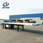 JUYUAN 55 Ton Tri Axis/2 Axles 40ft Used Flatbed Container Trailer Dependable