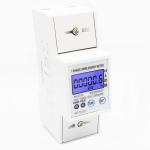 High Quality White DIN Rail Single Phase Two Wire Digital Power Meter