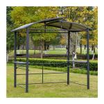 Interlaced Vented Polycarbonate Roof AJUNION Outdoor BBQ Gazebo with Steel Frame