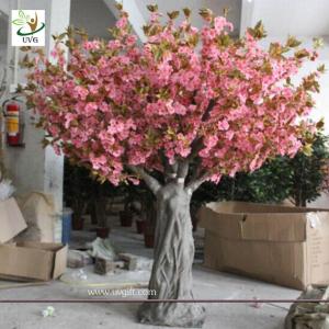 China UVG CHR061 Fake Trees for Wedding pink cherry blossom 12ft high factory