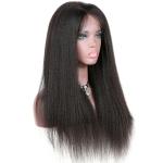 Yaki Kinky Straight Full Lace Wigs Human Hair No Chemical No Tangle