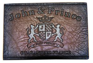 China Brown Embossed Leather Patches For Jeans With Personalized Logo factory