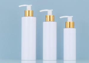China 200ml White Shampoo And Conditioner Pump Bottles Cosmetic Pet Bottle Leakproof factory