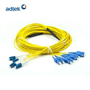 China LC/UPC-SC/UPC Duplex 8 Fiber Single Mode Cable PVC / LSZH Pre Terminated Fiber Optic Cable factory
