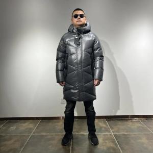 China High Quality Fashion High Street Cotton or White Duck Down Filling Hoodie Puffer Jacket for Men Parka Coat factory