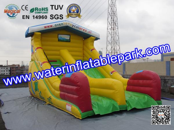 Yellow Super Fun Hire Inflatable Slide With family theme parks