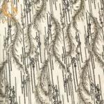 Beaded Embroidery Handmade Lace Fabric Special Pattern For Wedding Dress