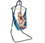 Adjustable Heavy Duty Hammock Chair Steel Stand L Shape for Bedroom Comfort