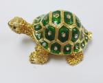 gold plated metal double turtle trinket jewelry box good quality turtle trinket