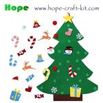 Merry Christmas Tree Decoration Hanging Pendants Felt Craft DIY Material for Kid